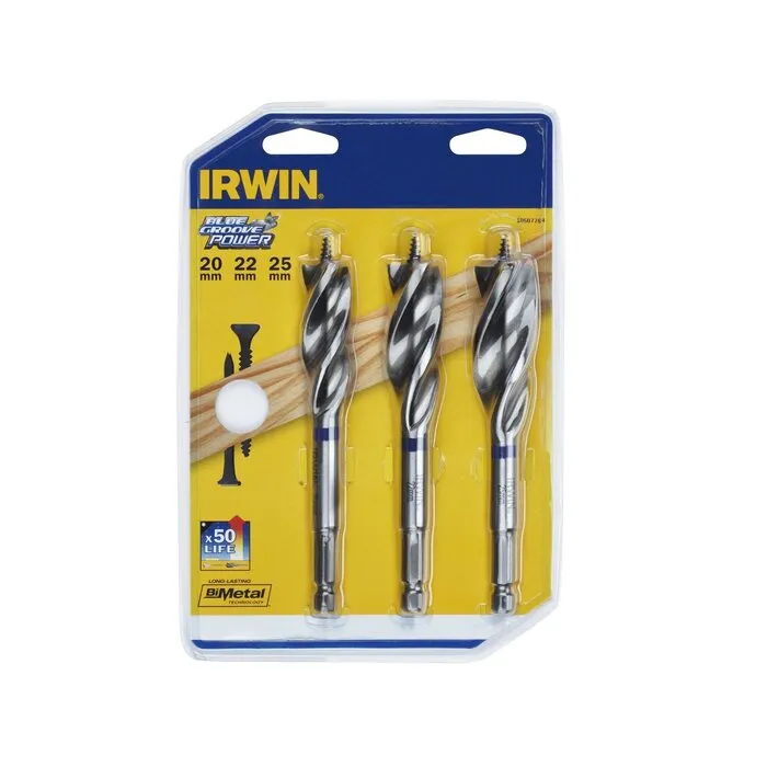 Irwin IRWIN Set Blue Groove Power 3PCS, 20/22/25mm