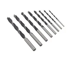 Irwin Set Houtspiraalboren Bradpoint 8PCS, 3-10mm
