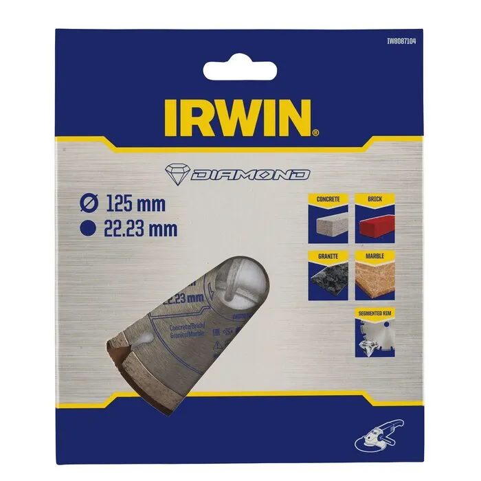 Irwin IRWIN Pro Performance diamantzaagblad 125mm voor haakse slijper, steen, gesegmenteerde rand