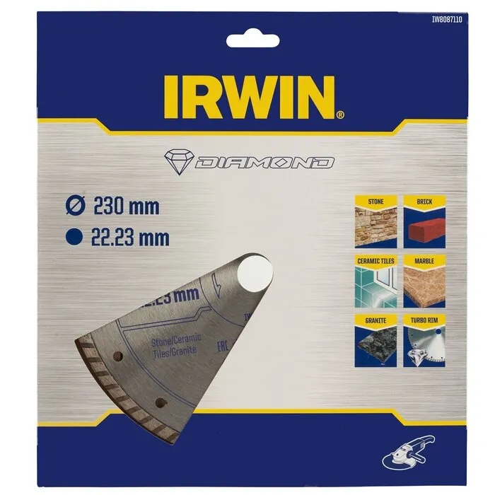 Irwin IRWIN Pro Performance diamantzaagblad 230mm voor haakse slijper, keramiek en tegels