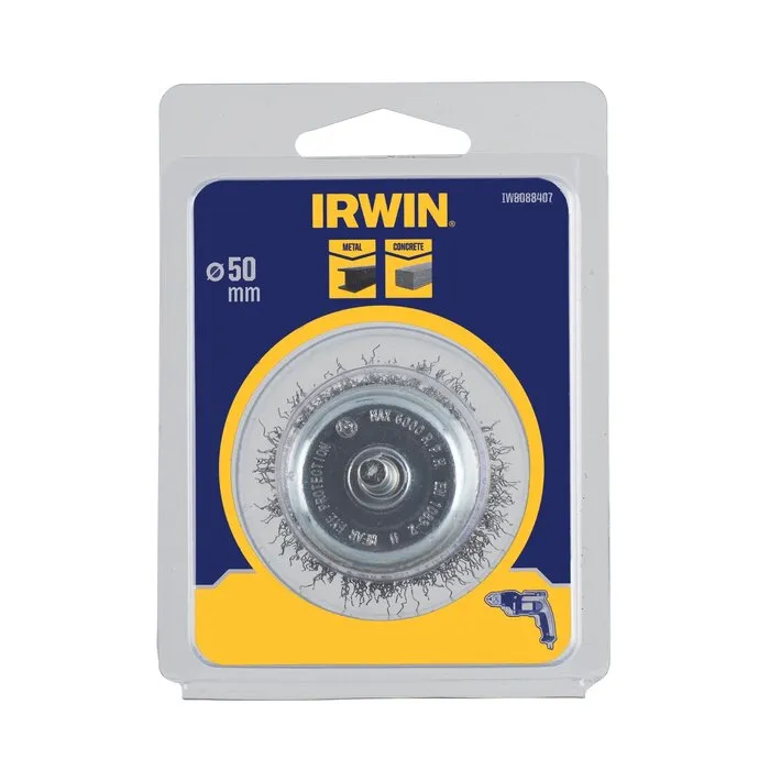 Irwin IRWIN Komstaaldraadborstel (boormachine) voor metaal, diameter 50mm.