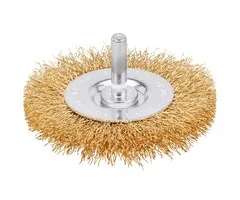Irwin Staaldraadborstel messing (boormachine) voor hout, diameter: 75mm. Dikte: 10mm.