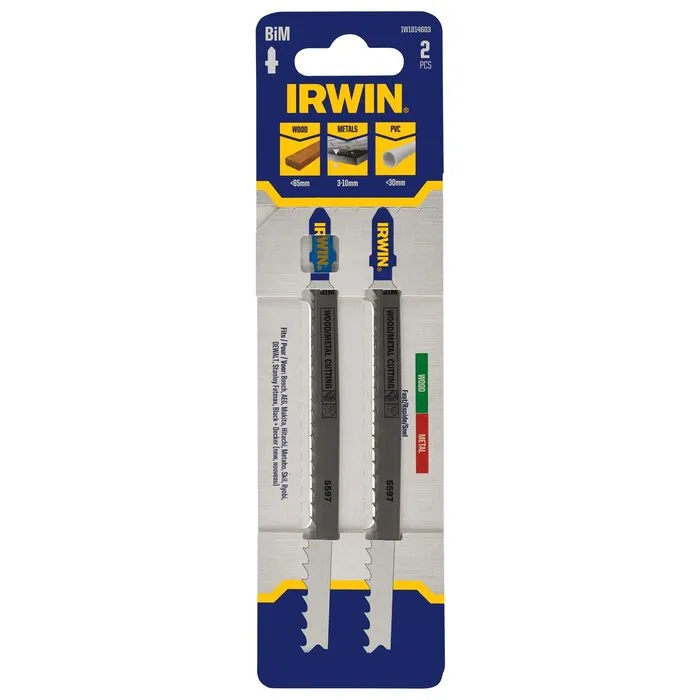 Irwin IRWIN Pro Performance bim decoupeerzaagblad hout (tot 65mm), metaal (3-10mm), PVC (tot 30mm),grove vertanding, T-aansluiting