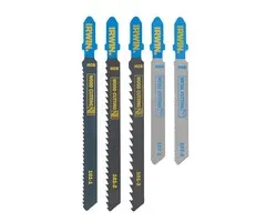 Irwin Set decoupeerzaagbladen 5PCS mix 3 hout/2 metaal, diverse vertanding, T aansluiting