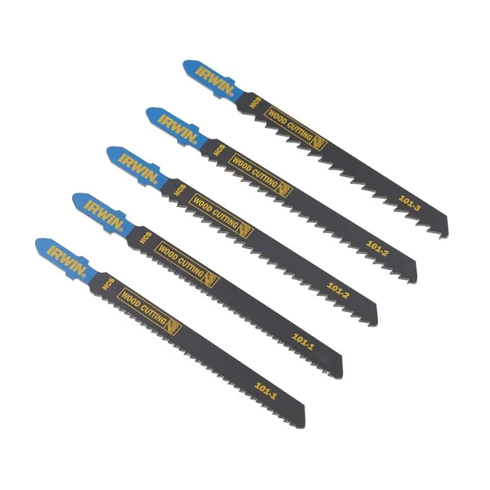 Irwin IRWIN Set decoupeerzaagbladen hout 1xgrof, 2xmedium, 2xfijn tot 50mm