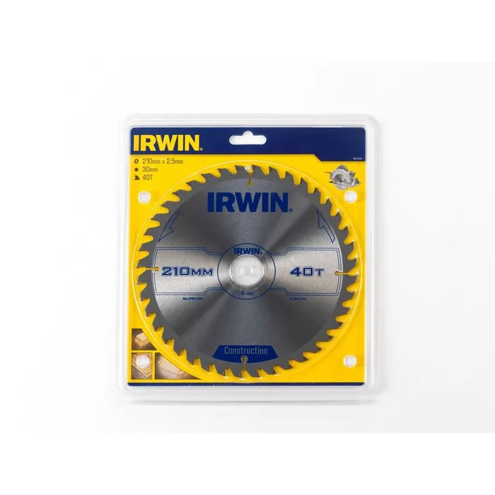 Irwin IRWIN Cirkelzaagblad T.C.T 210mm/40T- asgat 30mm