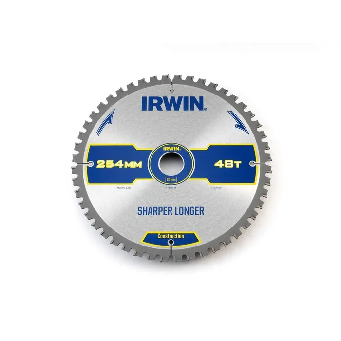 Irwin IRWIN Cirkelzaagblad T.C.T 254mm/48T- asgat 30mm