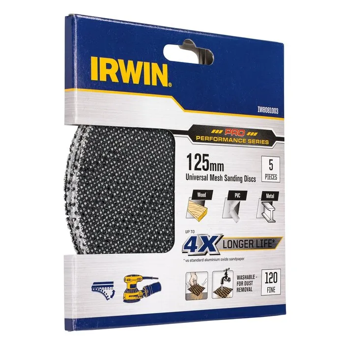Irwin IRWIN Schuurgaas excentrisch, universeel, diameter 125mm, K120