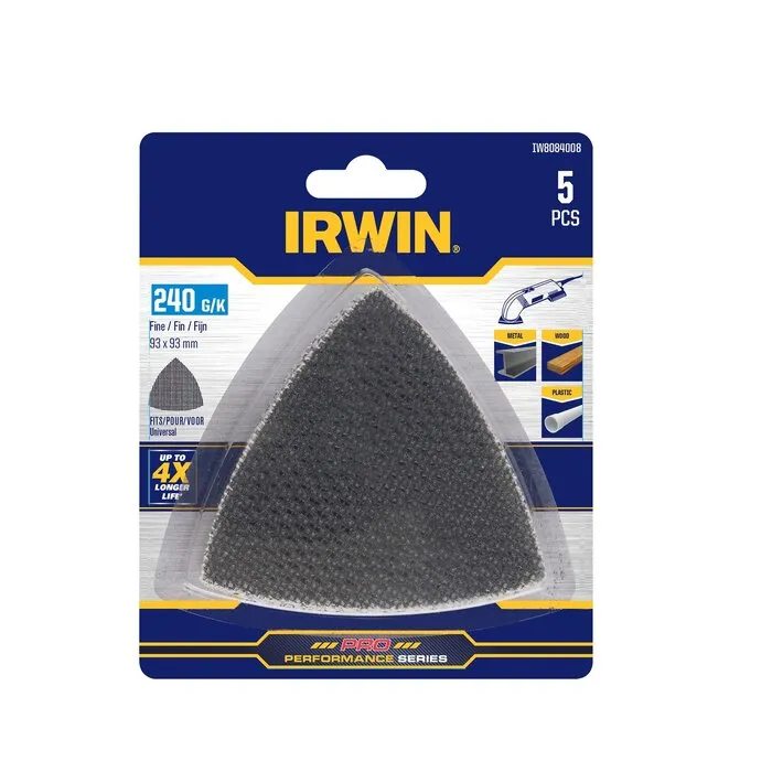 Irwin IRWIN Schuurgaas Delta 93x93mm, met klittenband, K240