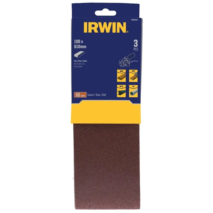 Irwin IRWIN Schuurband 3PCS, 100x610mm, K60