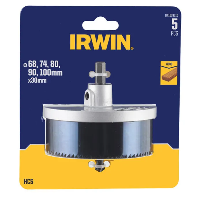 Irwin IRWIN Set gatenzagen 5PCS voor hout 68,74,80,90,100mm.
