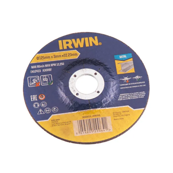 Irwin IRWIN 4 slijpschijven (+ 2 gratis)125mmx3mm doorslijpschijf metaal