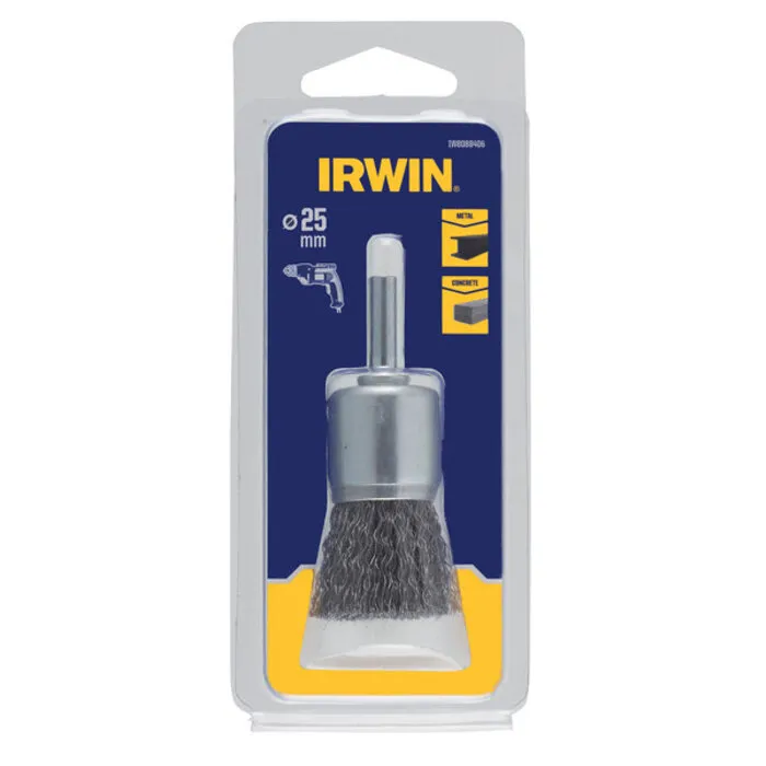 Irwin IRWIN Komstaaldraadborstel (boormachine) voor metaal, beton - fijn, diameter 25mm.