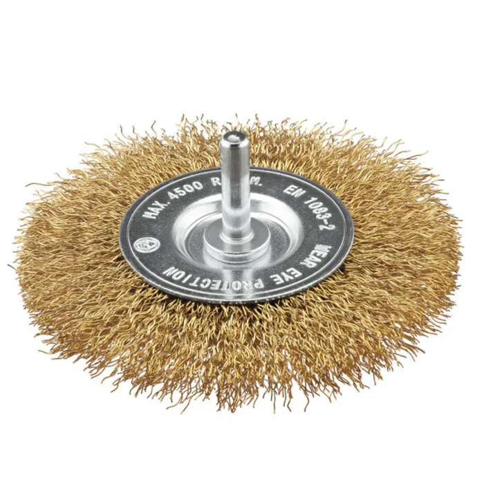 Irwin IRWIN Staaldraadborstel messing (boormachine) voor hout, diameter: 100mm. Dikte: 12mm.