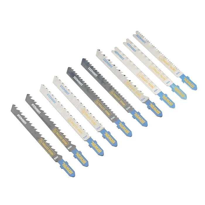 Irwin IRWIN Set decoupeerzaagbladen 10PCS, T-schacht Hout & metaal