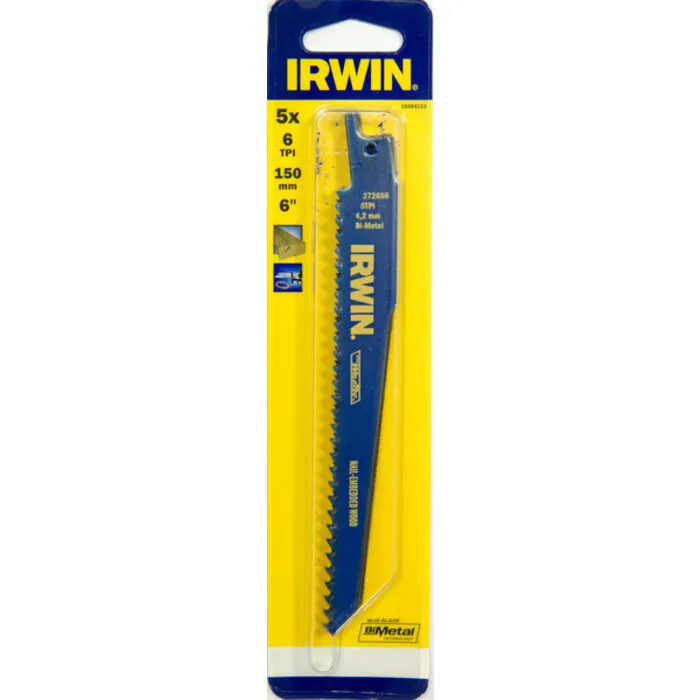 Irwin 956R 9 / 225 mm 6TPI Reciprozaagblad, zagen van hout met