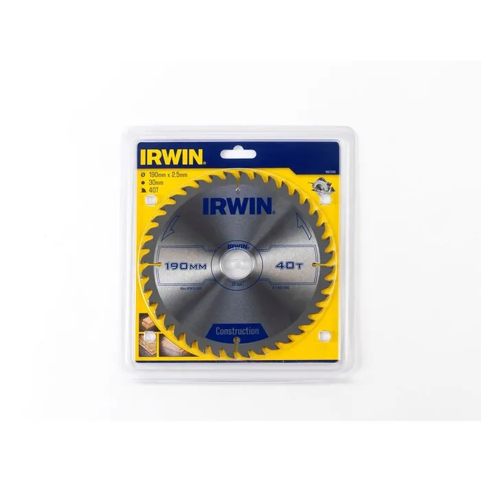 Irwin IRWIN Cirkelzaagblad T.C.T 190mm/40T- asgat 30mm