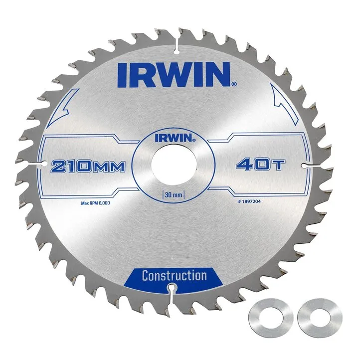 Irwin IRWIN Cirkelzaagblad T.C.T 210mm/40T- asgat 30mm