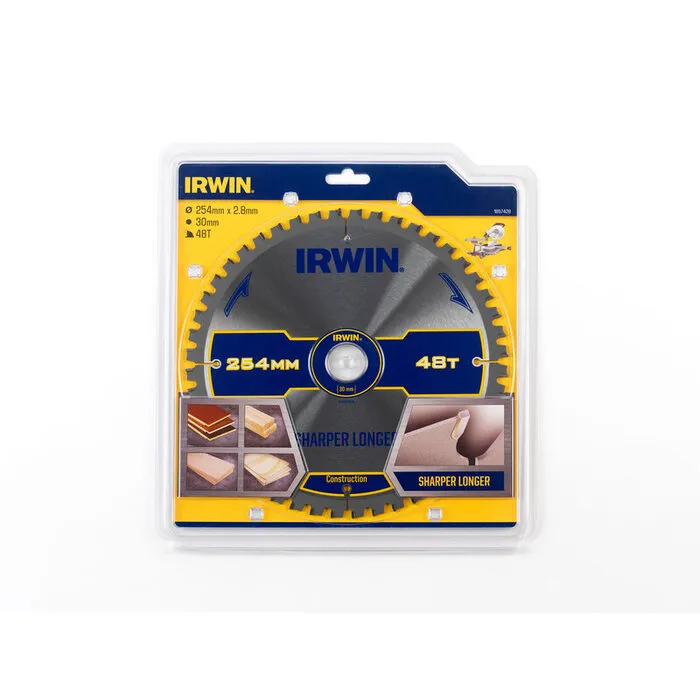 Irwin IRWIN Cirkelzaagblad T.C.T 254mm/48T- asgat 30mm