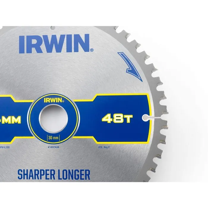 Irwin IRWIN Cirkelzaagblad T.C.T 254mm/48T- asgat 30mm