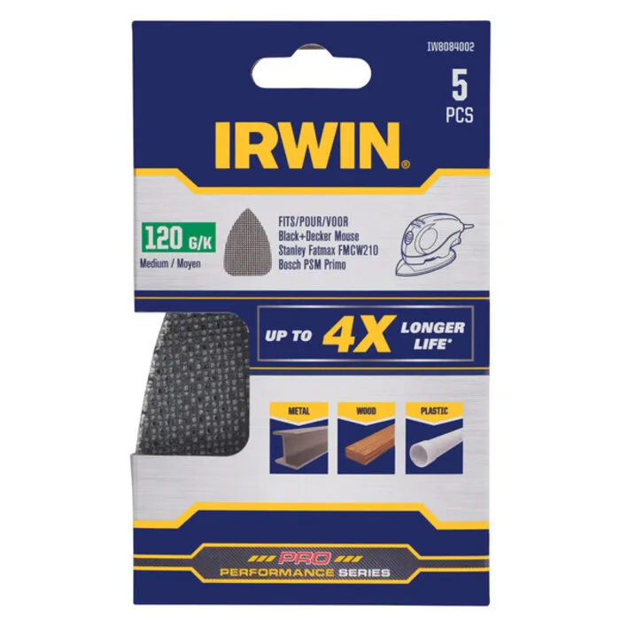 Irwin IRWIN Schuurgaas handpalm universeel, klittenband, K120.