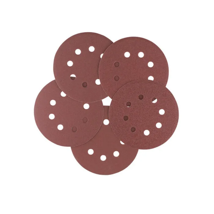 Irwin IRWIN Set Schuurschijven 5PCS excentrisch diameter 150mm met klittenband, 1x K60, 1x K80, 2x K120 en 1x K180.