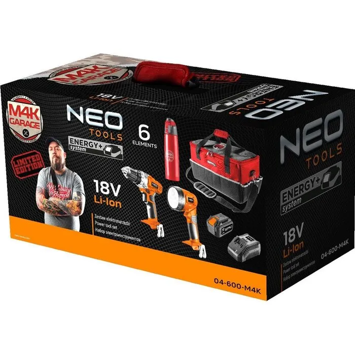 NEO NEO Accuboormachine Set 18V - 4 Ah
