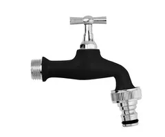 AquaJet Tuinkraan Verchroomd  1/2" - Zwart
