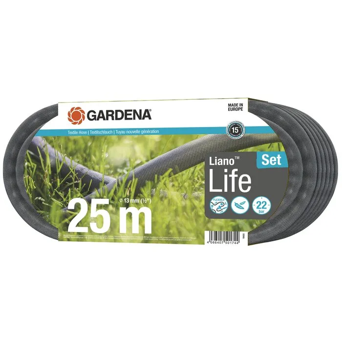 Gardena Gardena Textielslang Liano™ Life 25 m Set