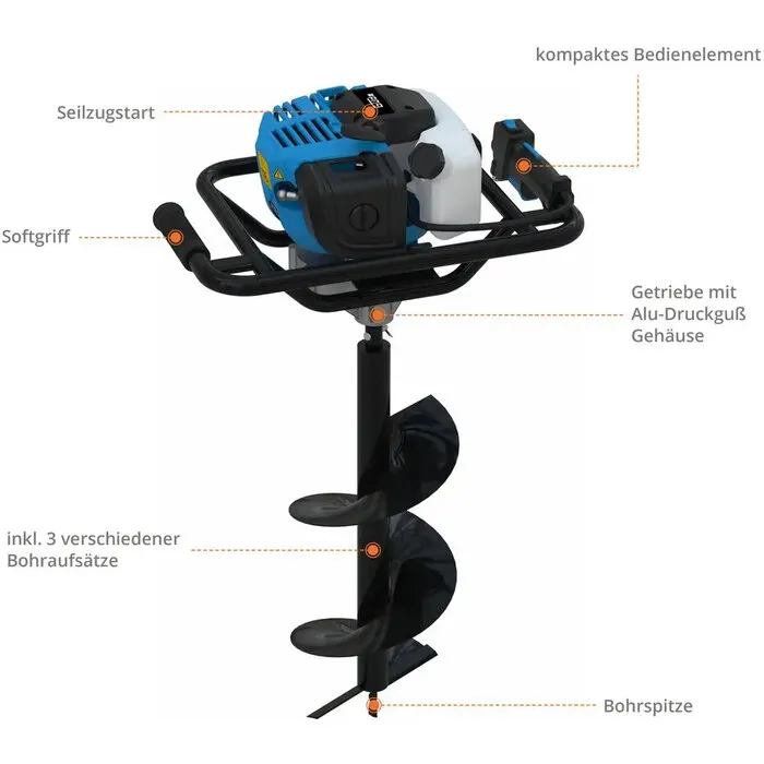 Güde Güde GE 1450.1 Benzine Grondboor - 2 PK