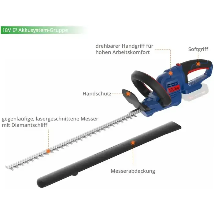 Güde Güde Accu-heggenschaar HS 18-0 - SOLO (Zonder Accu & Lader)