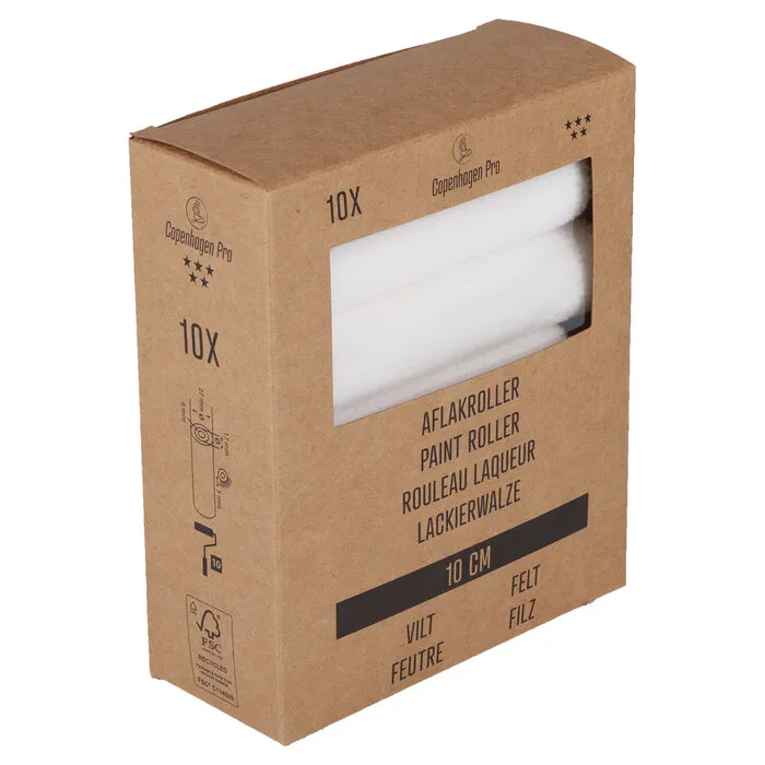 Copenhagen Copenhagen Pro aflakroller vilt - 5 mm poolhoogte - 10 cm - wit