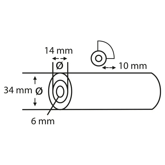 Copenhagen Copenhagen Pro aflakroller schuim superfijn - beugelzijde rond - 11 cm - wit