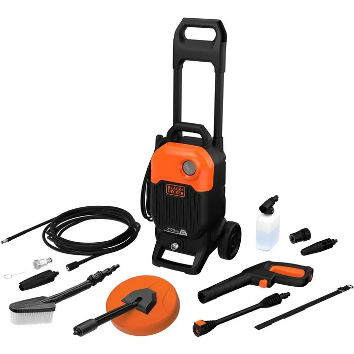 Black & Decker B&D Hogedrukreiniger met variabele handgreep 1700Watt - 125 BAR - BEPW2000KIT - Compleet met terrasreiniger - 150 BAR
