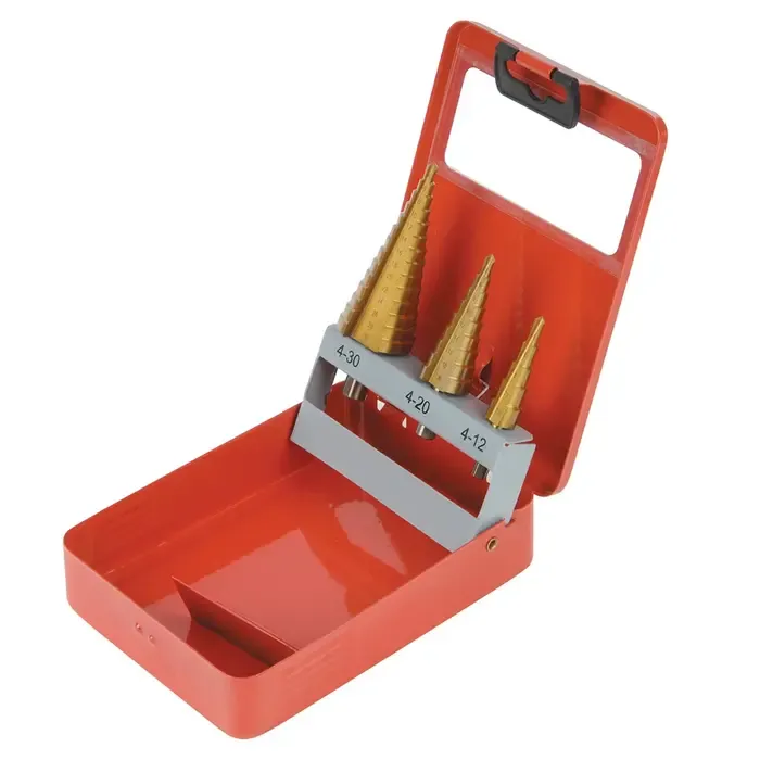 Silverline Silverline 3-delige HSS trappenboor set met titanium coating