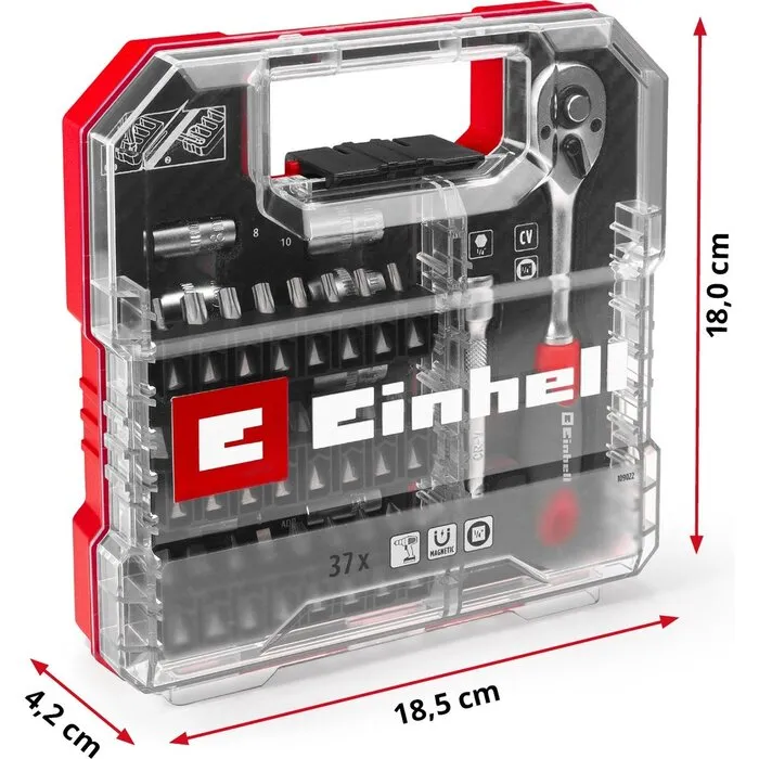 Einhell Gereedschap Einhell Dop & Bitsetset 37-Delig L-Case