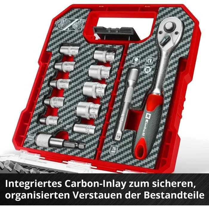 Einhell Gereedschap Einhell Dop & Bitsetset 37-Delig L-Case