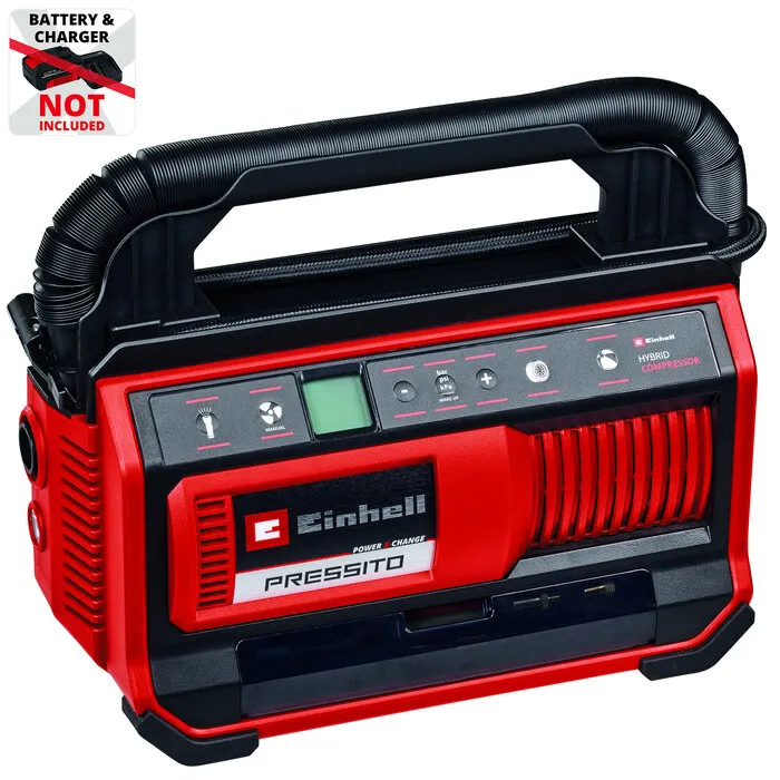 Einhell Gereedschap Einhell PRESSITO 18/25 Hybride Solo - 6in1 Accu Compressor - Power X-Change