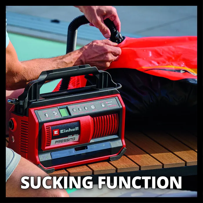 Einhell Gereedschap Einhell PRESSITO 18/25 Hybride Solo - 6in1 Accu Compressor - Power X-Change