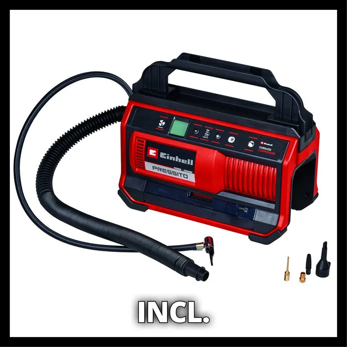 Einhell Gereedschap Einhell PRESSITO 18/25 Li Solo - 3in1 Accu Compressor - Power X-Change