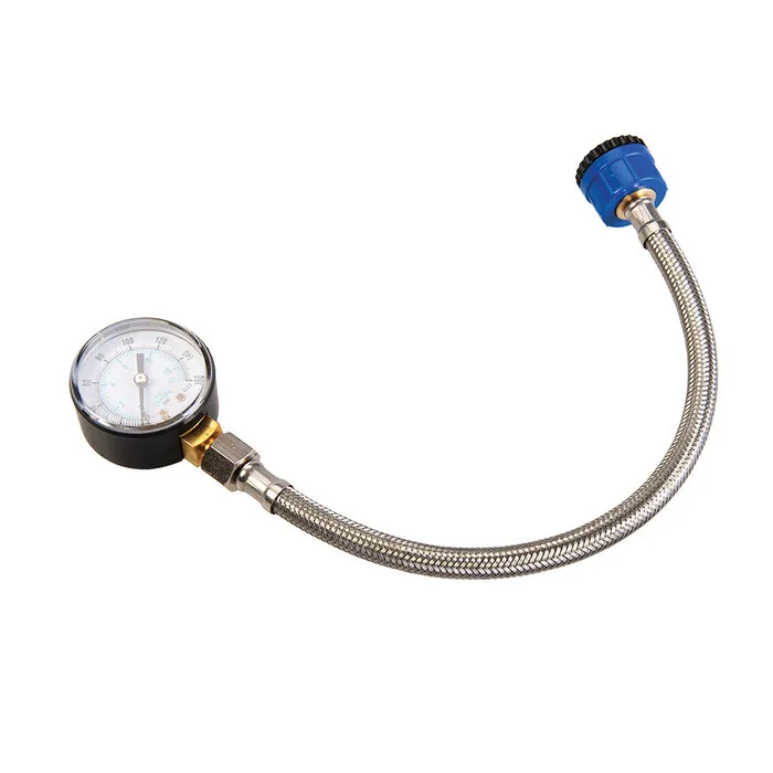 Silverline Silverline Waterdrukmeter met Roestvrijstalen Slang - 0 t/m 11 Bar