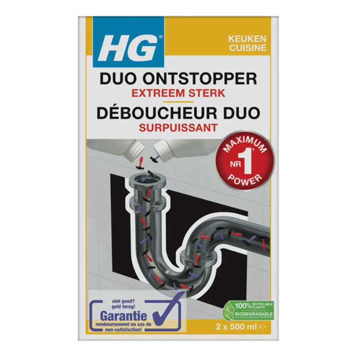 HG HG Duo ontstopper - 2 x 500 ml