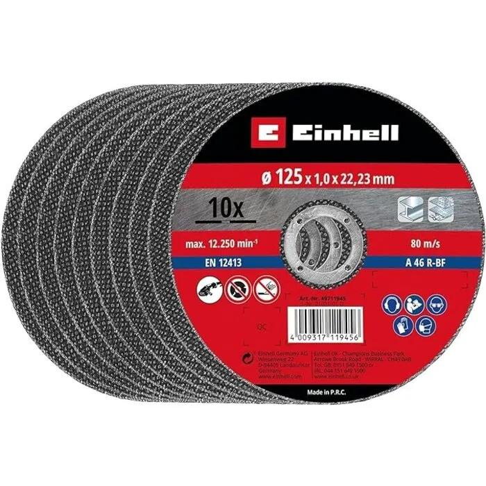 Einhell Gereedschap Einhell Slijpschijven dun 125x1,0 mm - 10 stuks