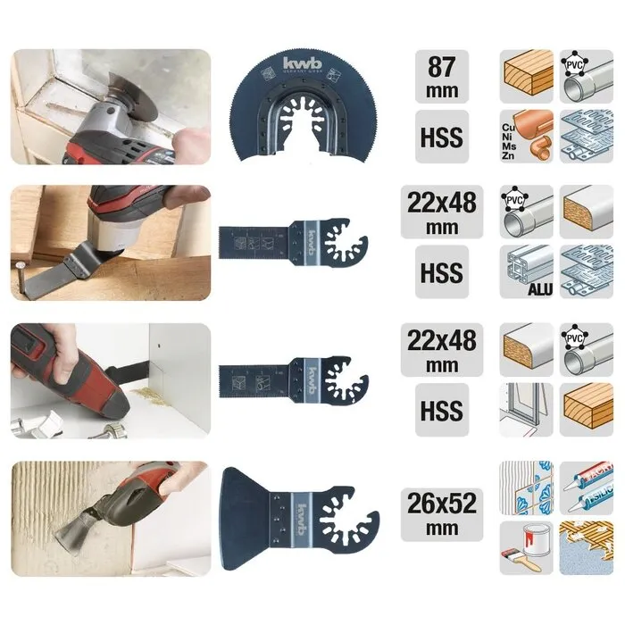 KWB KWB Multitool Accessoireset 4-delig