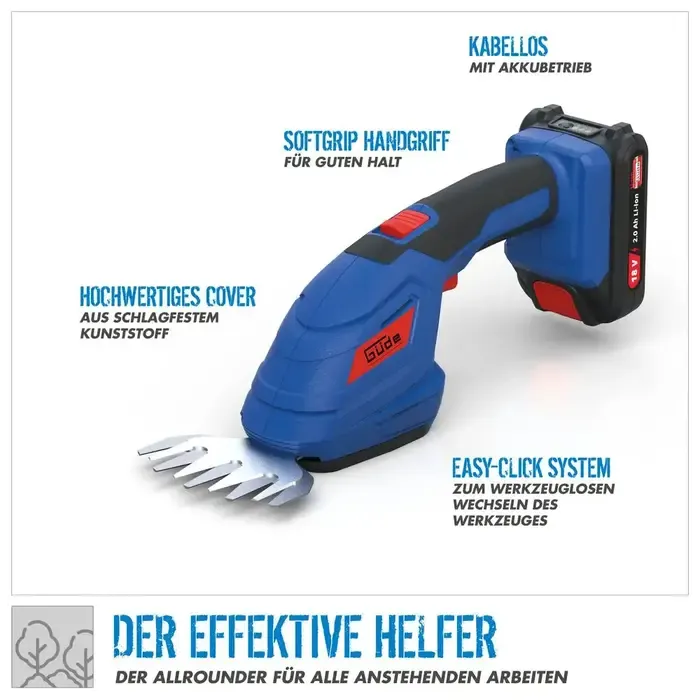 Güde Güde GPS 18-201-05 Accu Gras/Buxusschaar Set