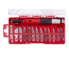 Benson Tools Precisie hobbymessen set met LED 15 dlg