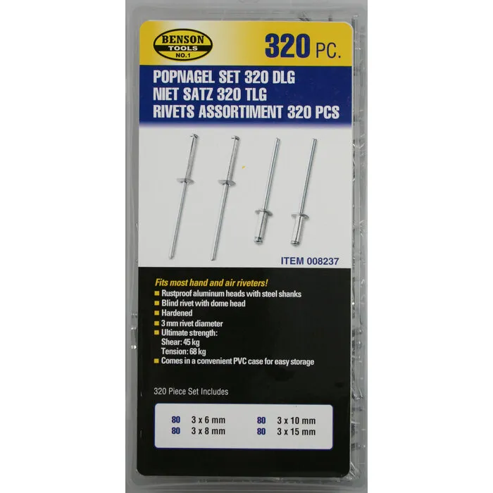 Benson Tools Benson Popnagel set 320 dlg