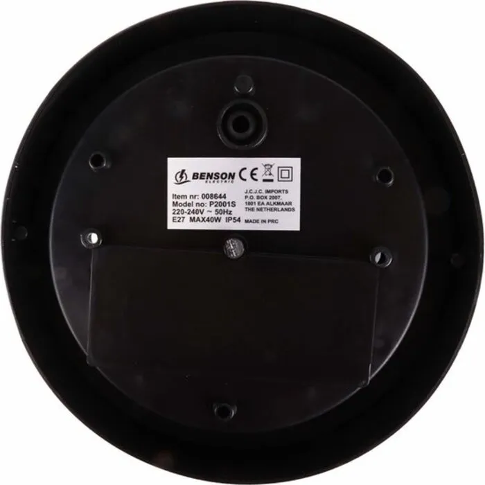 Benson Tools Bulleye lamp rond zwart