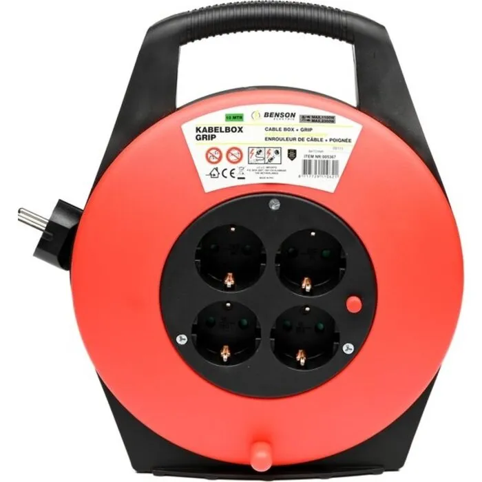 Benson Tools Benson Electric Kabelbox 10 mtr + grip