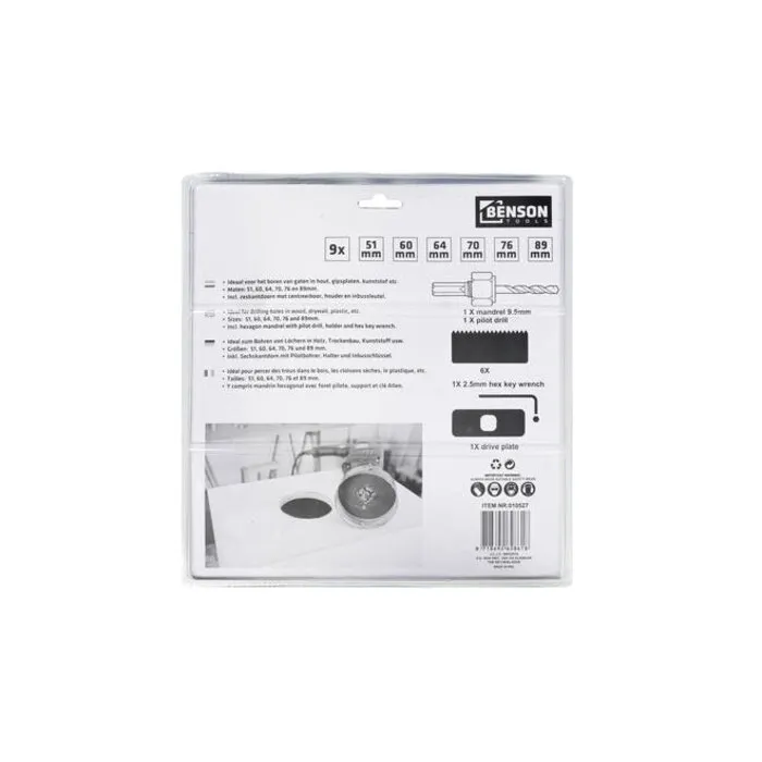Benson Tools Benson Gatenzaagset 9 dlg heavy duty